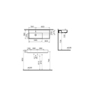 Archiplan Lavabo compact mural ou à poser 90 cm Lavabo compact, 90x38 cm 1 trou de robinet, avec trou de trop-plein Lavabo compact, 90x38 cm 1 trou de robinet, avec trou de trop-plein 7402B003-0001