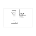 Mia Square Close-Coupled WC Smoothflush, Back To Wall, 64 cm White 7488L003-0585