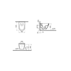 S50 WC susp. VitrA Flush 2.1 S50 wc susp. Vitra flush 2.1 S50 wc susp. Vitra flush 2.1, sans tuyau pour bidet, fixation murale - externe, avec trou de montage 7740B003-0075