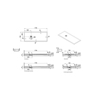 V-Stone Neo 170 x 70 Rectangulaire Receveur 170 x 70 Rect., Blanc, siphon et cache-siphon inclus, coloré, 90 mm Receveur 170 x 70 Rectangulaire, Blanc, siphon et cache-siphon inclus, coloré, 90 mm, recoupable de 10 cm du côté du mur (3 cotés), réparable (Classification antidérapant PN24) 66180001801