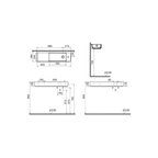Archiplan Lavabo compact mural ou à poser 90 cm Lavabo mural 90x28 cm, trou de robinet à droite, sans trop-plein, gris pierre m Lavabo compact mural, crép. #6392 ou #A45148 (p.lav.s.tr.-plein) ou b. clic-clac #A45149 (p.lav.a.tr.-pl.) à comm.sép., a. trou de rob. à droite, sans trou de tr.-pl., gris pierre mat 7407B076-0294