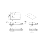 V-Stone Neo 160 x 90 Rectangulaire Receveur 160 x 90 Rect., Blanc, siphon et cache-siphon inclus, coloré, 90 mm Receveur 160 x 90 Rectangulaire, Blanc, siphon et cache-siphon inclus, coloré, 90 mm, recoupable de 10 cm du côté du mur (3 cotés), réparable (Classification antidérapant PN24) 66170001801