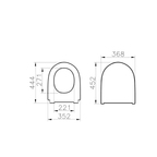 Nest WC Seat Slim, Duroplast, Top Fixation Soft Close, Quick-Release, with Metal Hinge, White 230-003R009