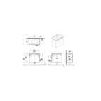Integra Round Lavabo Dolabı 80 cm, iki kapaklı mat beyaz 69853