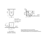 Sento Vaso bidet a pavimento FiloMuro Rim-Ex, 54 cm White Con funzione bidet.Scarico a terra. Da completare con apposita curva. Kit di fissaggio incluso. Con valvola integrata di arresto con funzione bidet. 7985B003-7200