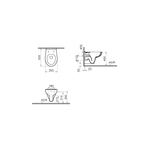 Integra Wall-hung WC Rim-ex, hidden fixation, 55 cm without bidet function, white 7041B003H0075