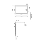 Cascade Receveur ultraplat en céramique, rectangulaire 120 cm Cascade receveur ultra plat en céramique, 120x80cm, blanc VitrA Antislip Cascade receveur ultra plat en céramique,120x80cm, à poser/encastrer, blanc VitrA Antislip, classification antidérapant PN24, bonde ø 90 mm, sans système d‘écoulement. Important: Un decaissement dans le sol est nécessaire! 5764L203M0695