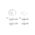 V-Stone Neo 120 x 90 Rectangulaire Receveur 120 x 90 Rect., Blanc, siphon et cache-siphon inclus, coloré, 90 mm Receveur 120 x 90 Rectangulaire, Blanc, siphon et cache-siphon inclus, coloré, 90 mm, recoupable de 10 cm du côté du mur (3 cotés), réparable (Classification antidérapant PN24) 66130001801