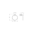 Root Havluluk Yuvarlak Krom A44802