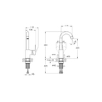 Flow Square Basin Mixer Swivel Matt Black  A4316536VUK