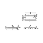 T80 Dikdörtgen Flat Duş Teknesi 160x80 cm  56800002000