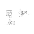 Normus WC suspendu avec bride, sans abattant Normus WC suspendu avec bride, sans abattant, blanc brillant Normus WC suspendu avec bride, sans abattantWC à fond creux, Pour chasse d’eau 6 litres, Compatible avec abattant # 84-003xxxx, # 115-003-001,# 23-003-001 et # 23-002-002 6855L003-1026