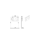Base Lite Asimetrik Aynalı Banyo Dolabı 100 cm, üç kapaklı altın meşe 67753