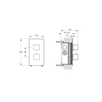 Aquaheat Thermostatic Built-in Shower Mixer 3 Functions, Square  A47193VUK