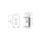 Aquaheat Thermostatic Built-in Shower Mixer 1 Functions, Round  A47192VUK