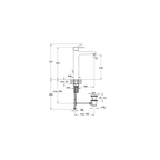 Flow Square Basin Mixer For Bowls, ,with pop-up Matt Black A4296136EXP