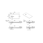 V-Stone Neo 160 x 80 Rectangulaire Receveur 160 x 80 Rect., Noir, siphon et cache-siphon inclus, coloré, 90 mm Receveur 160 x 80 Rectangulaire, Noir, siphon et cache-siphon inclus, coloré, 90 mm, recoupable de 10 cm du côté du mur (3 cotés), réparable (Classification antidérapant PN24) 66160001870