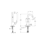Flow Round Basin Mixer Swivel Chrome  A43152VUK