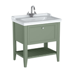 Valarte Neo Lavabo Dolabı 80 cm, bir çekmeceli etajerli lavabolu, retro yeşil 65815