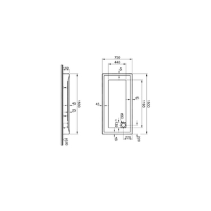 T75 Dikdörtgen Monoblok Duş Teknesi 150x75 cm  57180002000