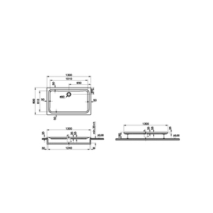 Optimum Neo Dikdörtgen Flat Gövde 130x80 cm  64070002000