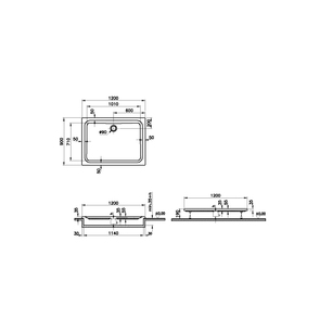 Optimum Neo Dikdörtgen Flat Gövde 120x90 cm  60610002000