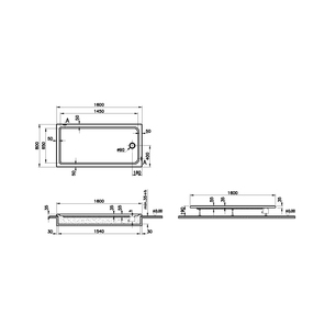 Optimum Neo Dikdörtgen Flat Duş Teknesi 160x80  64650002000