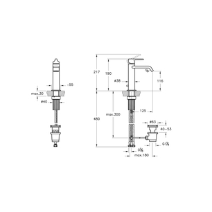 Suit Built-In Basin Mixer Standard Soft Gold A4281774