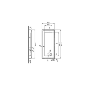 T75 Dikdörtgen Monoblok Duş Teknesi 170x75 cm  57220002000