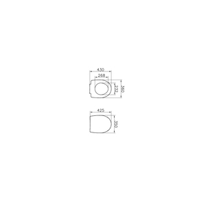 Options/Arkitekt WC-Sitz 36 x 43 x 5 cm Weiß Hochglanz VitrA Pera Architecta WC-Sitz Compact ohne Absenkautomatik Duroplast Weiß Hochglanz Pera Architecta WC-Sitz Compact, ohne Absenkautomatik, Scharniere aus Edelstahl, abnehmbar, Material: Duroplast, Farbe: Weiß Hochglanz 25-003-001