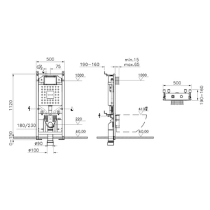Bâti-supports V-Fix Easy Bâti-support 112 cm Bâti-support 112 cm, fixation sol et mur Bâti-support 112 cm, fixation sol et mur 762-5802-01