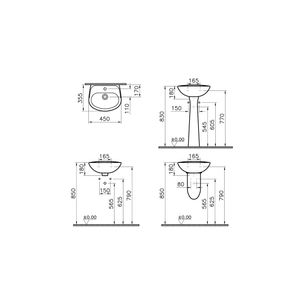 Normus Lave-mains 45 cm Normus lave-mains 45 cm, 1 trou central pour robinet, avec trop-plein Normus lave-mains 45 cm, 1 trou central pour robinet, avec trop-plein, option possible sans trop plein sur demande spécifique. 5078L003-1029