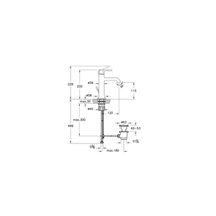 Origin Classic Basin Mixer  Single Handle, Pop-up Controlled, Brushed Gold A4288125