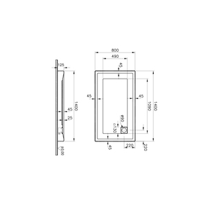 T80 Dikdörtgen Monoblok Duş Teknesi 140x80 cm  56860002000