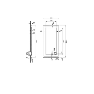 T90 Dikdörtgen Monoflat Duş Teknesi 180x90 cm  58940002000