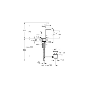 Minimax Round Basin Mixer  With pop-up, Chrome A43531EXP