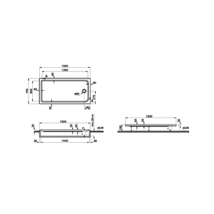 Optimum Neo Dikdörtgen Flat Duş Teknesi 150x75  64710002000