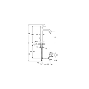 Origin Classic Basin Mixer For Bowls  Single Handle, Pop-up Controlled, Brushed Gold A4288325