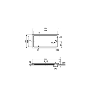 Optimum Neo Dikdörtgen Monoflat Gövde 150x75 cm  64460002000