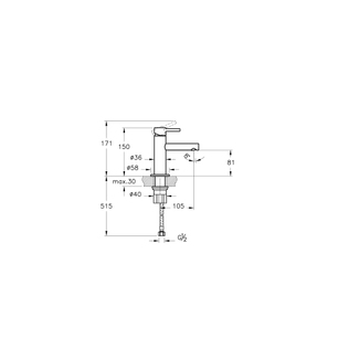 Origin Basin Mixer Soft Copper Basin Mixer Short  A4255529VUK