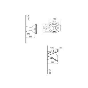 Norm Stand-WC SpinFlush Tiefspüler  35 x 46 x 39 cm Weiß Hochglanz VitrA norm Tiefspül-Stand-WC Spin Flush spülrandlos 35 x 46 cm Abgang waagerecht Weiß Hochglanz norm Stand-WC Spin Flush, ohne Spülrand, Tiefspüler, Abgang waagerecht, 35 x 46 cm, 3/6 Liter Spülvolumen, Material: Sanitärkeramik mit antibakterieller Glasur VitrA Hygiene, Farbe: Weiß Hochglanz 7858L003-1030