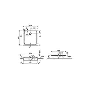 Optimum Neo Kare Flat Gövde 90x90 cm  60540002000