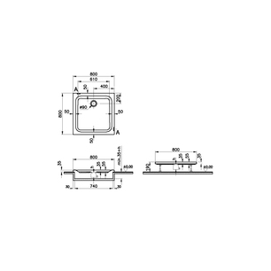 Optimum Neo Kare Flat Gövde 80x80 cm  60530002000
