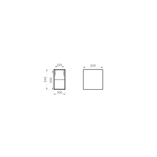 Frame Açık Ünite 30 cm, raflı mat soft beyaz 61269