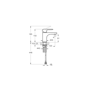 Root Round Basin Mixer Soft Gold Basin Mixer  A4270574VUK
