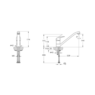 Flow Round Sink mixer  A43429VUK