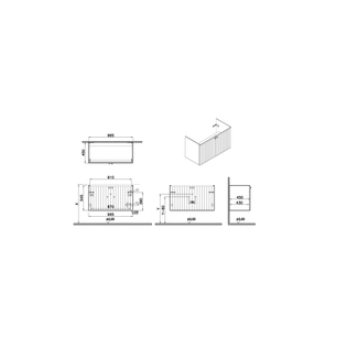 Root Groove Washbasin Unit Matt White, without washbasin Root furniture is a complete bathroom solution offering washbasin units, side units, tall storage units in three designs and taps in  two complementary designs; round and square. Compatible with 7057B003-0001, 7794B003-0001 and 7002B003-0001 washbasins. Han 69009