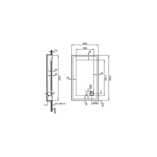 T90 Dikdörtgen Sıfır Zemin Duş Teknesi 150x90 cm  58560002000