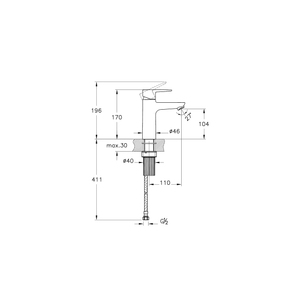 FLow Soft Standard Basin Mixer Matt Black  A4300936VUK