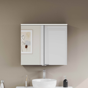 Metropole Edge Aynalı Banyo Dolabı 80 cm, aydınlatmalı ceviz 67165
